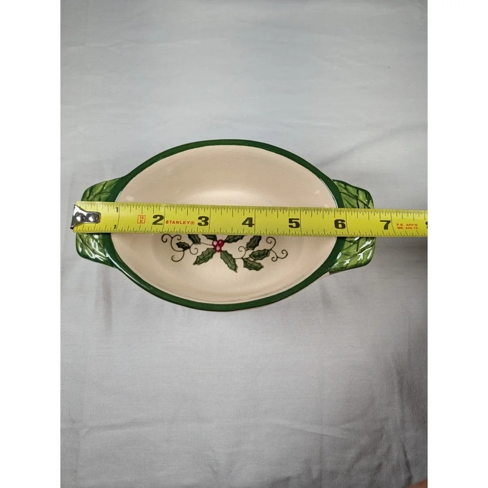 Temptations by Tara Cardinal 9oz Oval Casserole w/Lid & Wire Holder/Rack New